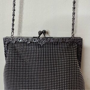 Talbots gunmetal evening bag Euc